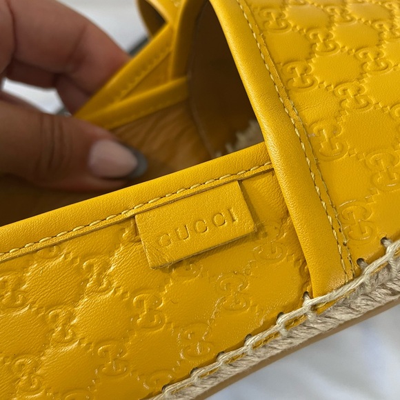Gucci MicroGuccissima soft espadrille size 39.5 new buttercup - Picture 7 of 16